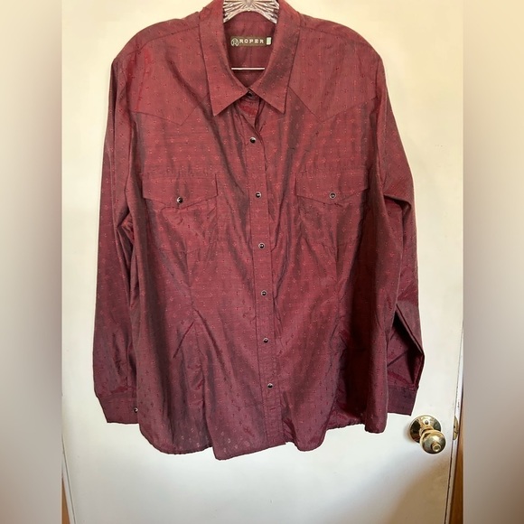 Roper 2x snap button, iridescent, longsleeve western shirt ladies - Picture 1 of 7